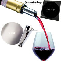 Accessoires de disque de verseur de vin de feuille d'aluminium personnalisée arrêt de goutte d'alcool pour bouteilles 10 pièces 12 pièces