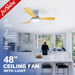 Ventilateur de plafond nordique moderne 4 en 1, guirlandes, 3 lames en bois, 48 pouces, économie d'énergie, moteur décoratif <span class=keywords><strong>dc</strong></span> - Product Image 2