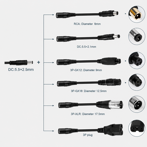 Cargador de Batería de Iones de Litio de 36 V (42 V 2 A), Equipado con 6 Conectores GX12 GX16 <span class=keywords><strong>Mi</strong></span> DC5521 DC5525 XLR de 3 Pines para Bicicleta Eléctrica - Product Image 2