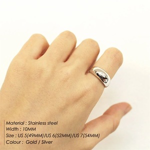 EManco 18K PVD 금도금 스테인레스 스틸 청키 서클 링 다용도 간단한 패션 파티 쥬얼리 - Product Image 4