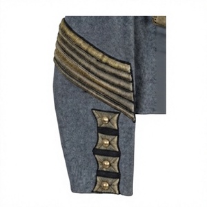 Manteau d'uniforme vintage pour homme en laine, reproduction, gris, double boutonnage, pour cérémonie et extérieur - Product Image 6
