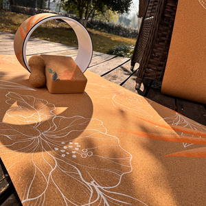 Bloc <span class=keywords><strong>de</strong></span> <span class=keywords><strong>yoga</strong></span> en liège imprimé UV, haute adhérence, brique en liège naturel pour l'alignement <span class=keywords><strong>de</strong></span> la posture - Product Image 1