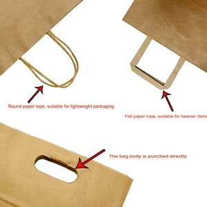 <span class=keywords><strong>Sac</strong></span> en <span class=keywords><strong>Papier</strong></span> <span class=keywords><strong>Kraft</strong></span> Personnalisé pour Livraison Alimentaire, Emballage Recyclable à Emporter, Impression Flexo pour Restaurant, Écologique - Product Image 5