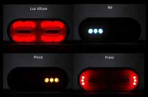 Barato 12V/24V Pickup remolque trasero lámpara trasera accesorios parada freno señal de giro Ford Volkswagen camión pesado LED luz trasera - Product Image 2