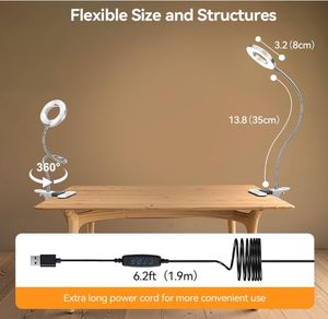 Lampe <span class=keywords><strong>de</strong></span> livre à col <span class=keywords><strong>de</strong></span> cygne flexible 3 Modes <span class=keywords><strong>de</strong></span> couleur 10 niveaux <span class=keywords><strong>de</strong></span> luminosité Lecture pour enfants Zoom Réunions Clip Table Tête <span class=keywords><strong>de</strong></span> <span class=keywords><strong>lit</strong></span> Bureau - Product Image 5