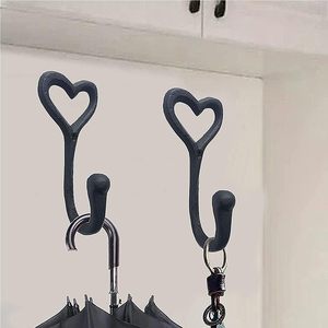 In ghisa amo a forma <span class=keywords><strong>di</strong></span> cuore ganci da parete pesanti cappotto appeso <span class=keywords><strong>nero</strong></span> non arrugginito ganci per sciarpa borsa asciugamano cappello chiave - Product Image 4