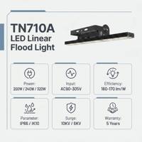 Snoowel TN710A 200W 240W 320W Projecteur linéaire LED pour terrain de padel IP66 IK10 avec 5 ans de garantie pour le sport