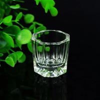 Godet en verre professionnel pour mélange de liquides et de poudres acryliques, idéal pour le nail art DIY et l'utilisation en salon