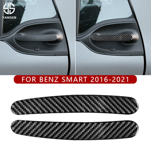 Adesivo auto 2 pz per Benz Smart 453 Fortwo 2016 2021 in fibra di carbonio per auto maniglie per porte esterne accessori per auto - Product Image 1