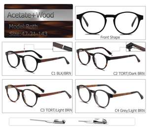 Monture de <span class=keywords><strong>lunettes</strong></span> optiques en bois d'acétate, montures de <span class=keywords><strong>lunettes</strong></span> - Product Image 2