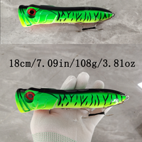 Leurre de pêche flottant pour gros gibier, 5 couleurs, 18 cm, 108 g, pour thon GT, eau salée, appât artificiel dur, usage intensif, rivière, lac