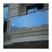 بريما السور الخارجي الدرج الزجاج الفولاذ المقاوم للصدأ متجمد أنظمة شرفة آخر درابزين مصنوع من الزجاج