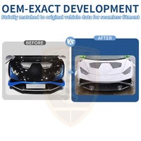Pour Lamborghini Huracan STO Facelift, séparateur avant en carbone sec de style OEM, lèvre inférieure de pare-chocs