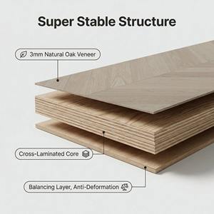 <span class=keywords><strong>Parquet</strong></span> en chêne d'ingénierie avec chêne blanc européen, <span class=keywords><strong>parquet</strong></span> haut de gamme pour maisons de luxe - Product Image 6