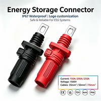 Connecteur étanche IP67 1500V pour terminaux de stockage d'énergie, connexion de batterie au lithium 150A-250A pour armoires de stockage d'énergie