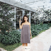Professional 300g Ultra Absorbent Large Spa Towel Salon Bath Skirt Chest Wrap Available Gray Purple-Beauty Salon Wholesale Bulk
