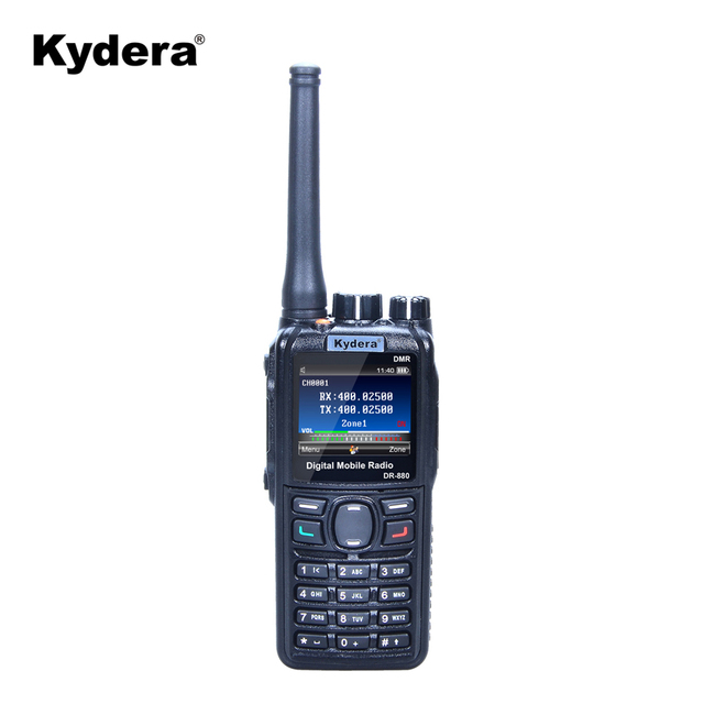 For New Handheld DMR Two Way Radio DR-880 with 5W Output Power IPX4 Water Resistance 5-10KM Range UHF/VHF Frequency