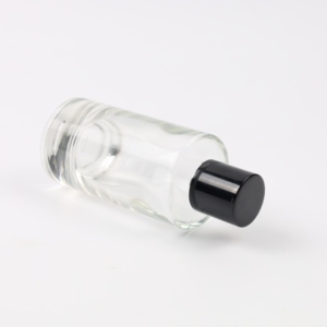 2022 Offre Spéciale de luxe 100ml Transparent Oblat Forme Verre Brouillard de Pulvérisation Bouteille De Parfum De Luxe En Verre Avec Pompe de L'or - Product Image 6
