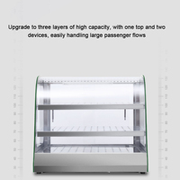Vitrine chauffante électrique pour aliments chauds, vitrine commerciale pour pizza, poulet, tarte, avec isolation thermique