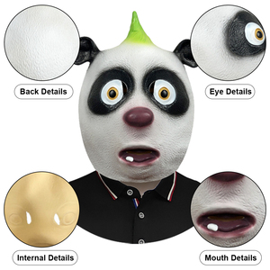 Funny Latex Red <strong>Panda</strong> <strong>Mask</strong> Halloween Masquerade Cosplay Party Prank Props Animal Headgear Wholesale Custom Design - Product Image 3