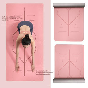 Tapis de yoga et de fitness Pilates haute densité, résistant aux déchirures, 6 mm/8 mm d'épaisseur, antidérapant en TPE, avec sac de transport et design pliable - Product Image 3