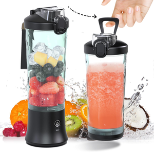 Licuadora Personal de 20oz Libre de BPA, Tapa Antiderrames, Recargable por USB, Mini Exprimidor de Frutas Portátil, 10 Cuchillas de Acero Inoxidable, para el Hogar - Product Image 1