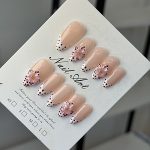 Wholesale Factory Luxury <strong>Nail</strong> Supplies High-end Smooth Handmade Press on <strong>Nails</strong> Custom Design Full Cover <strong>Nail</strong> Art <strong>Set</strong> - Product Image 2