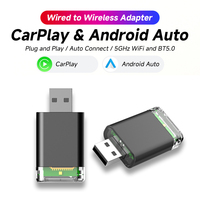 Adaptador Inalámbrico 2 en 1 Wi-Fi 6 + BT 5.4 para Sistemas de Auto, Compatible con IOS CarPlay y Android Auto, 1 Año de Garantía, Negro, Universal, V851S
