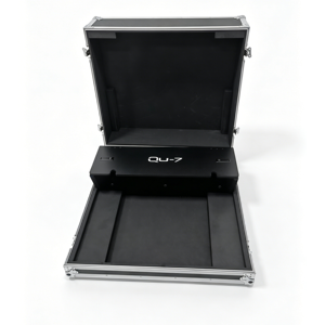 กล่องใส่เครื่องผสมเสียงดิจิตอลแบบ Heavy Duty OEM สำหรับ <span class=keywords><strong>Allen</strong></span>&<span class=keywords><strong>Heath</strong></span> <span class=keywords><strong>QU</strong></span>-7/7D พร้อมฝาเปิดแบบ Flip-top 2 ประตู และ 4 ล้อ - Product Image 2