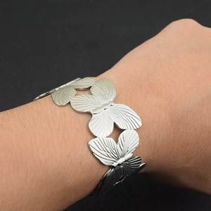 New Simple Popular Design Titanium Steel Silver Plated Butterfly <b>Adjustable</b> <b>Bracelet</b> Simple Women's <b>Bracelets</b> Trendy Jewelry - Product Image 1