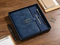 Carnets et agendas A5 en cuir personnalisables avec logo, rechargeables, avec stylo, coffret cadeau, impression sérigraphiée, style décontracté
