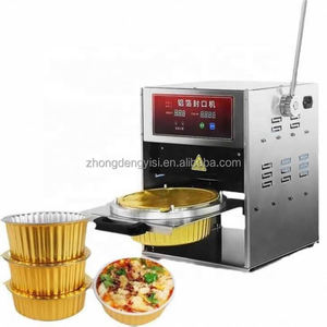 เครื่องซีลถาดอาหารไฟฟ้ากำลังสูง สำหรับซีลพลาสติก อาหาร ซัลเลด เครื่องดื่ม กระดาษฟอยล์อะลูมิเนียม อาหารกลางวัน - Product Image 1