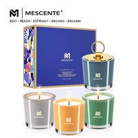 Mescente Lot de Bougies Noires Luxueuses Décoratives à l'Huile Essentielle de Lavande en Gros