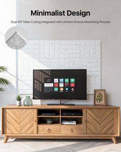 Lot de 12 panneaux acoustiques en mousse de polyester autocollants de conception moderne 12 po x 12 po x 0,4 po Absorption acoustique Murs d'hôtel - Product Image 2