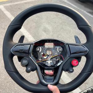 Volante de cuero completo medio perforado DOS <span class=keywords><strong>R</strong></span> <span class=keywords><strong>Line</strong></span> para Golf 5 6 7 <span class=keywords><strong>R</strong></span> MK5 MK6 MK7 Jetta Polo Passat CC B6 B7 - Product Image 4