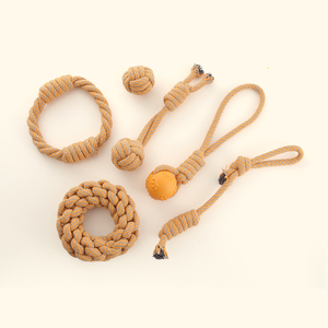 Nieuw Ontwerp Agressieve Kauwers Hondentouw Speelgoedset Hondenspeelgoedbal Weven Stoer Hondenspeelgoed - Product Image 1