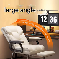 Fauteuil de bureau ergonomique en acier au carbone, confortable et inclinable, avec repose-pieds, idéal pour le salon et l'hôtellerie (vente en gros)