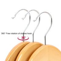 Cintres en bois massif antidérapants de qualité supérieure, texture naturelle, rainures pour les épaules, cintres en bois robustes pour l'affichage en boutique de vêtements