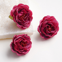 Têtes de roses rouleées de style européen de haute qualité, matériau artisanal luxueux pour accessoires raffinés, bouquets et guirlandes.