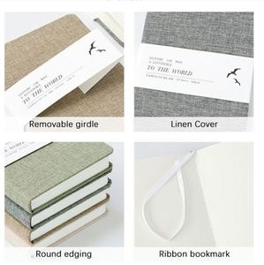 Custom Logo High Quality A5 <b>A6</b> <b>Notepad</b> Personalized Journal Office Linen Cover Hardcover Diary Notebook for Students - Product Image 2
