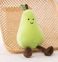 Ruunjoy Nettes Gesicht Gemüse Aubergine Plüsch puppe Gefüllte Weiche Frucht Birne Pfirsich Mandarine Banane Baby Appease Spielzeug für Kinder