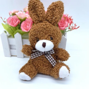 Hot Selling Cartoon <b>Mini</b> Rabbit Teddy Keychain Fluffy Stuffed Animals Bear Keyring Pendant Furry Purse <b>Backpack</b> Wedding Decor - Product Image 5