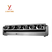 6 Eyes 80W LED Moving Beam Bar Besi ABS 4IN1 RGB Peredupan Halus Efek Strobe Wash DMX512 Sound Active Stage Lighting
