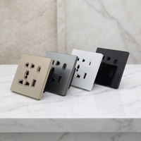 Charge rapide 18W USB-C 10A, prise murale universelle IP22 ignifuge en PC, pour projets commerciaux et d'ingénierie, approvisionnement en gros