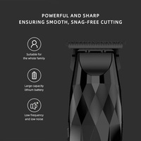 Tondeuse à Cheveux Professionnelle Sans Fil Réglable à Lame en T, Rechargeable, pour Hommes et Barbiers