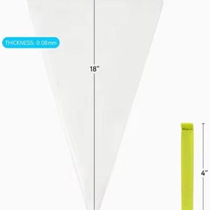 Bolsas de Plástico para Decoración de Pasteles de 18 Pulgadas con Impresión Personalizada, Herramienta para Decorar Pasteles, Bolsa Desechable para Repostería - Product Image 2