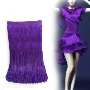 10Cm Rộng Tự Làm Phụ Kiện May Mặc Polyester Ren Trims Màu May Dệt Kim Khiêu Vũ Latin Trang Phục Tua Rìa Ren Vải Dài - Product Image 2