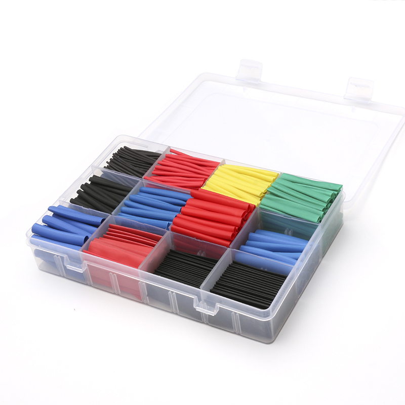 Комплект термоусадочных трубок XINGHE, 750 шт. в коробке, 750 шт., термоусадочные трубки для обмотки проводов, автомобильных электрических кабелей, Наборы Трубок PE смешанных цветов