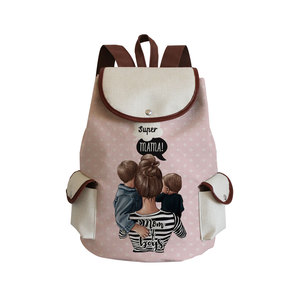 Bolsa con cordón informal con estampado de dibujos animados de <span class=keywords><strong>Super</strong></span> Mama, bolsa de libros portátil para mamá diaria con patrón personalizado para uso en el gimnasio por mujeres y adolescentes - Product Image 3