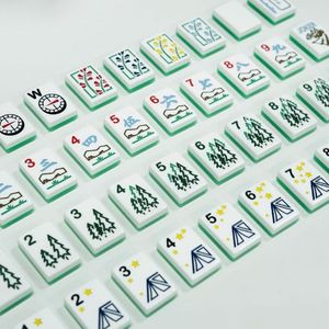 Juego de Mahjong de Lujo Moderno Personalizado, Impreso con UV, Grabado, Mini, de Viaje, 4 Capas, Acrílico, 160/166 Fichas de Mahjong Americanas, Estilo <span class=keywords><strong>Casino</strong></span> - Product Image 6